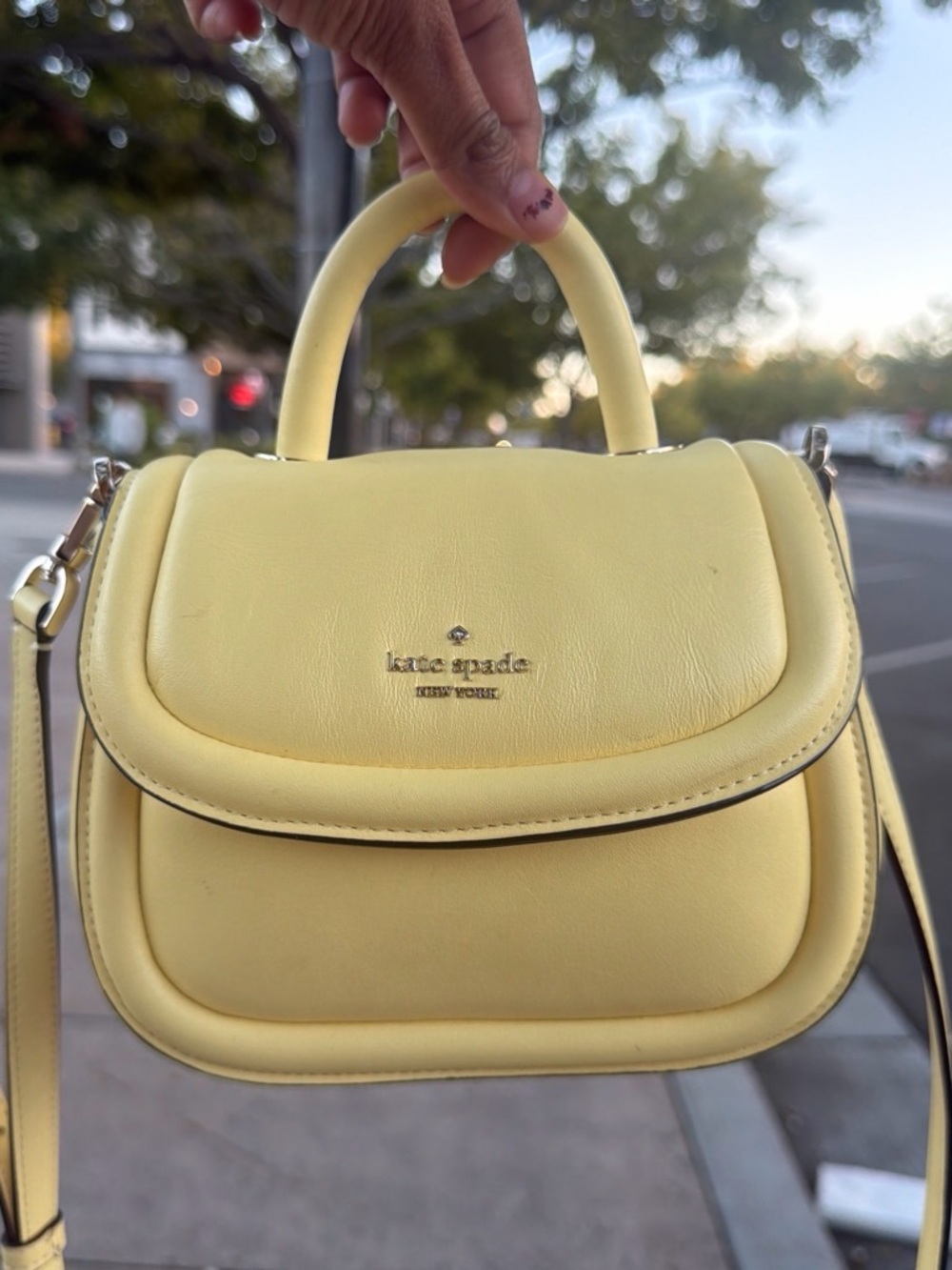 kate spade Lemon Yellow Mini Top-Handle Crossbody Bag